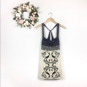 Free People peacock fitted dress